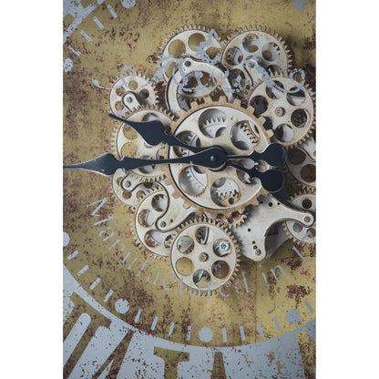 Silver And Gold Antique Style Square Wall Clock