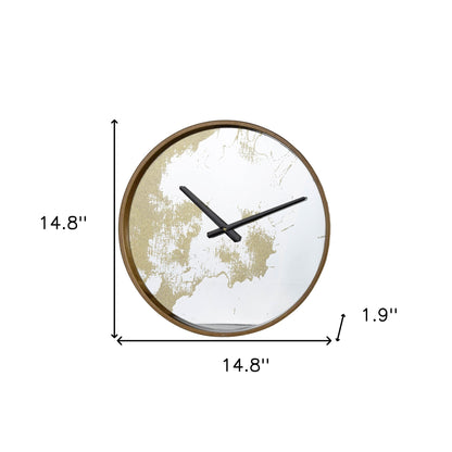 Gold Dust 14" Modern Round Wall Clock