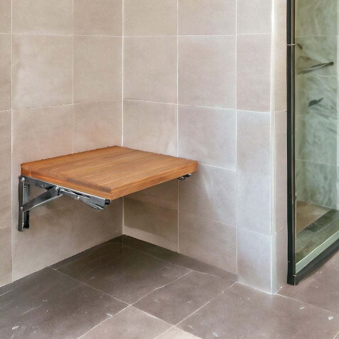 30" Premium Wall Mount Teak Shower Bench