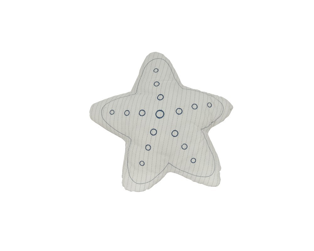 Set of Two 12" X 12" White Star Starfish Coastal Throw Pillow