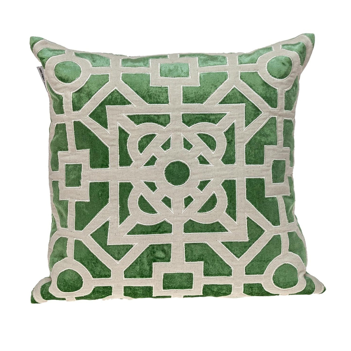 18" Green Velvet Throw Pillow