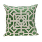 18" Green Velvet Throw Pillow