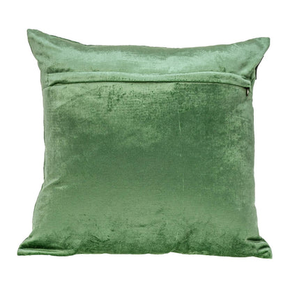 18" Green Velvet Throw Pillow