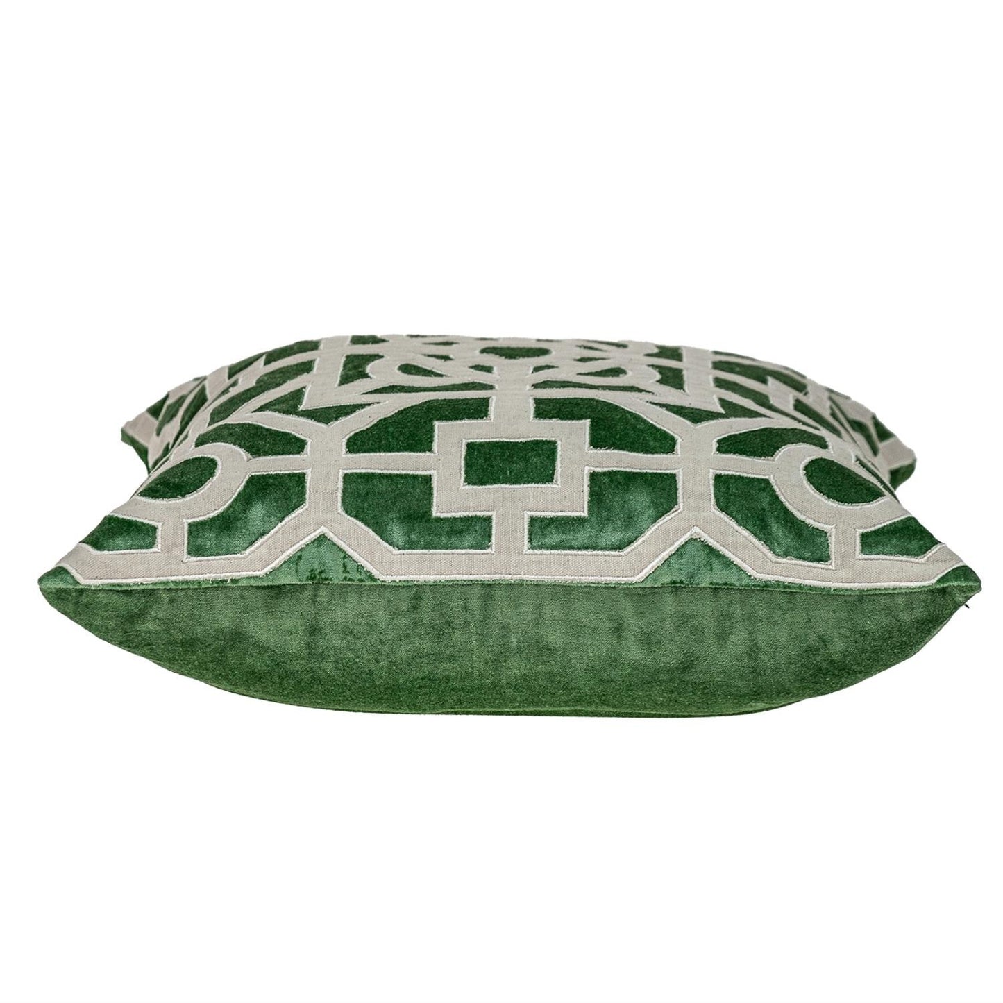 18" Green Velvet Throw Pillow