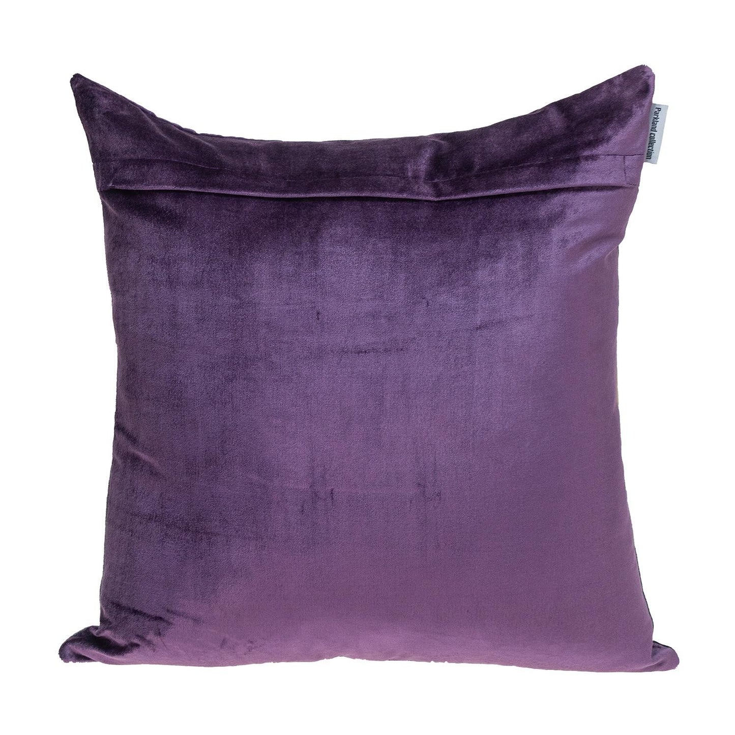 Dark Grey Gold and  Purple Tufted Velvet Square Pillow