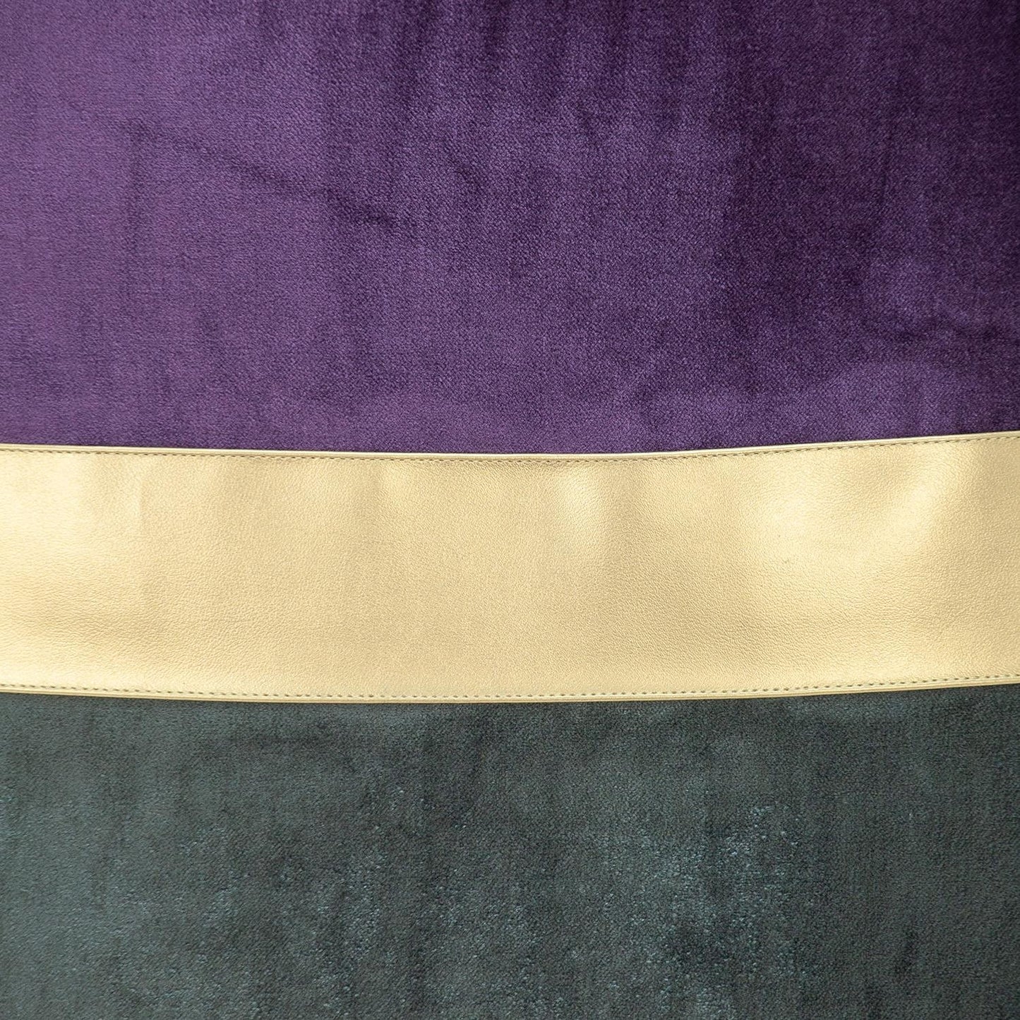 Dark Grey Gold and  Purple Tufted Velvet Square Pillow