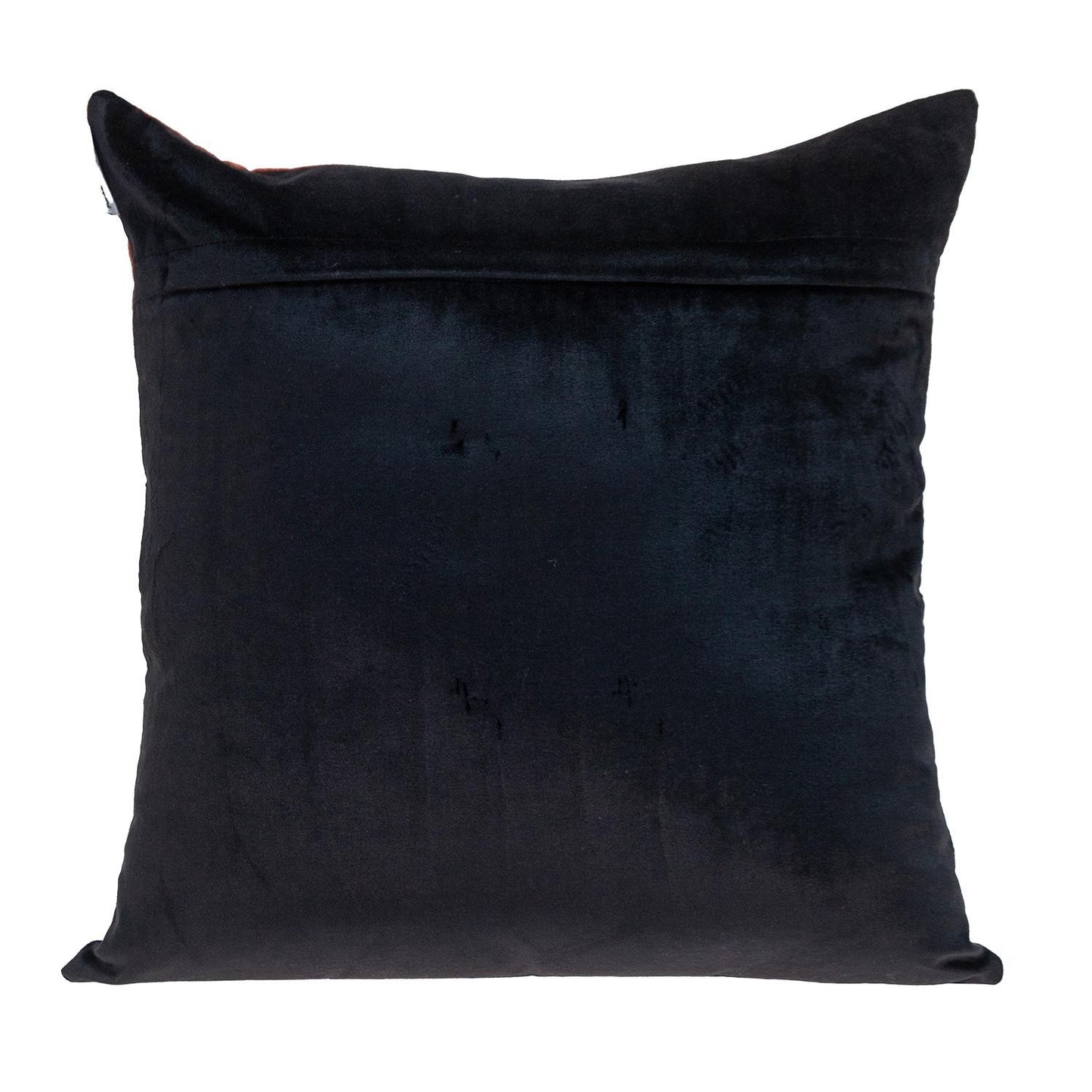 Brown Gold and Black Tufted Velvet Square Pillow