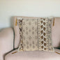 20" Beige Cotton Blend Throw Pillow