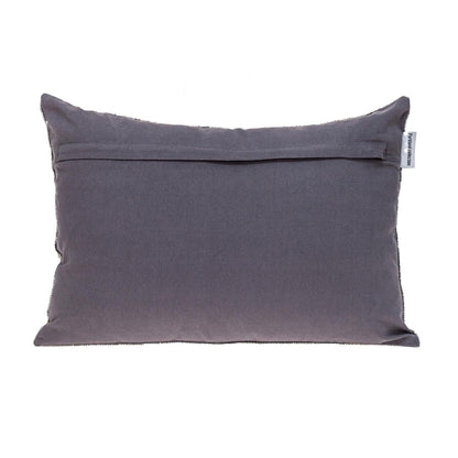 Shimmering Gray Beaded Luxury Throw Pillow