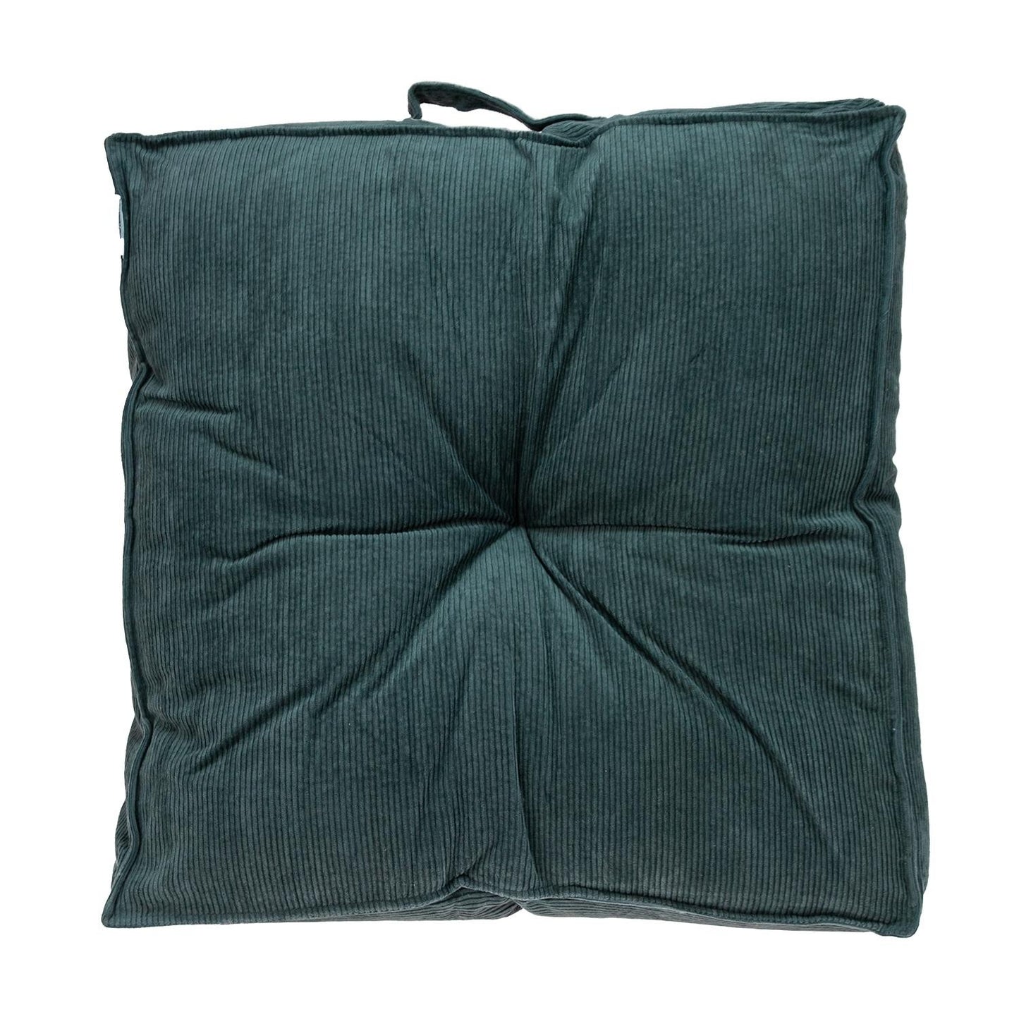 Corduroy Styled Charcoal Tufted Floor Pillow