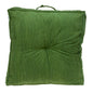 Corduroy Styled Olive Green Tufted Floor Pillow