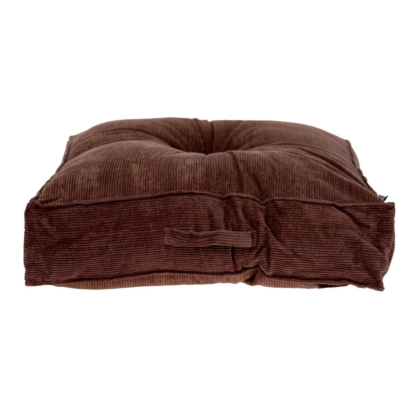 Corduroy Styled Dark Brown Tufted Floor Pillow