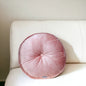 20" X 20" Pink Round Velvet Throw Pillow