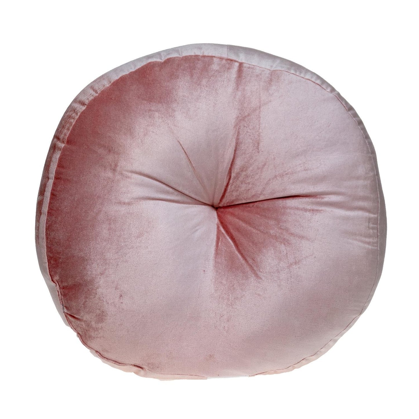 20" X 20" Pink Round Velvet Throw Pillow