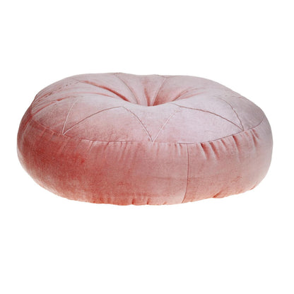 20" X 20" Pink Round Velvet Throw Pillow