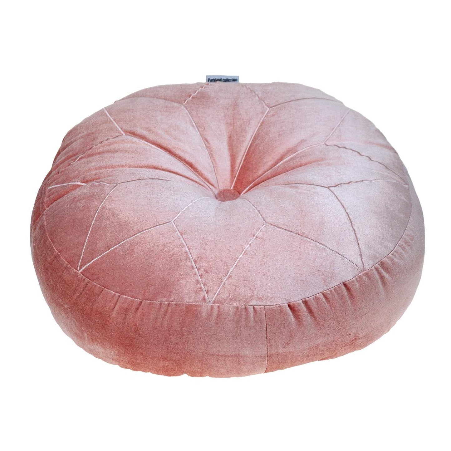 20" X 20" Pink Round Velvet Throw Pillow