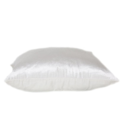 18" X 18" White Cotton Zippered Pillow