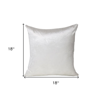 18" X 18" White Cotton Zippered Pillow