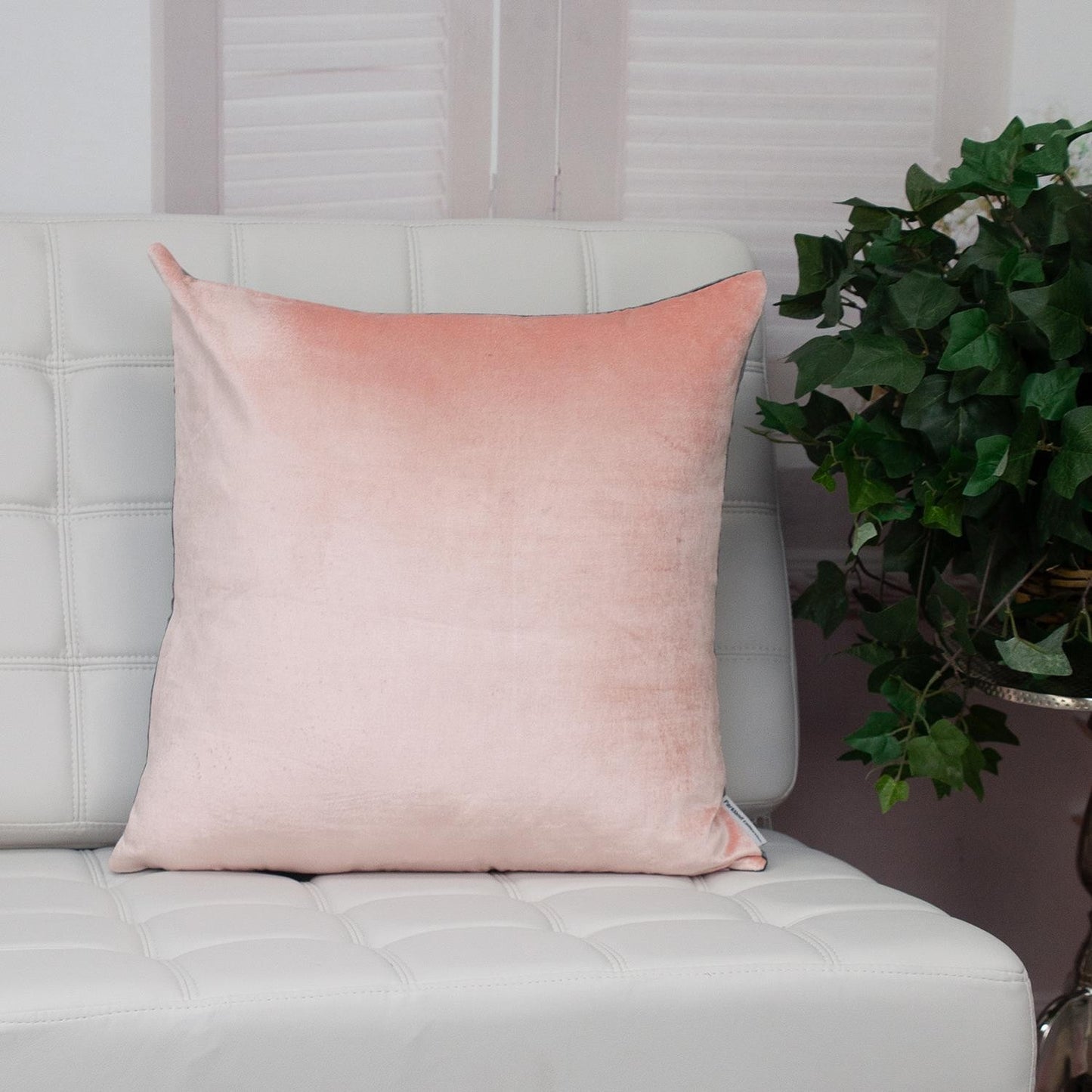 18" Pink Cotton Blend Throw Pillow