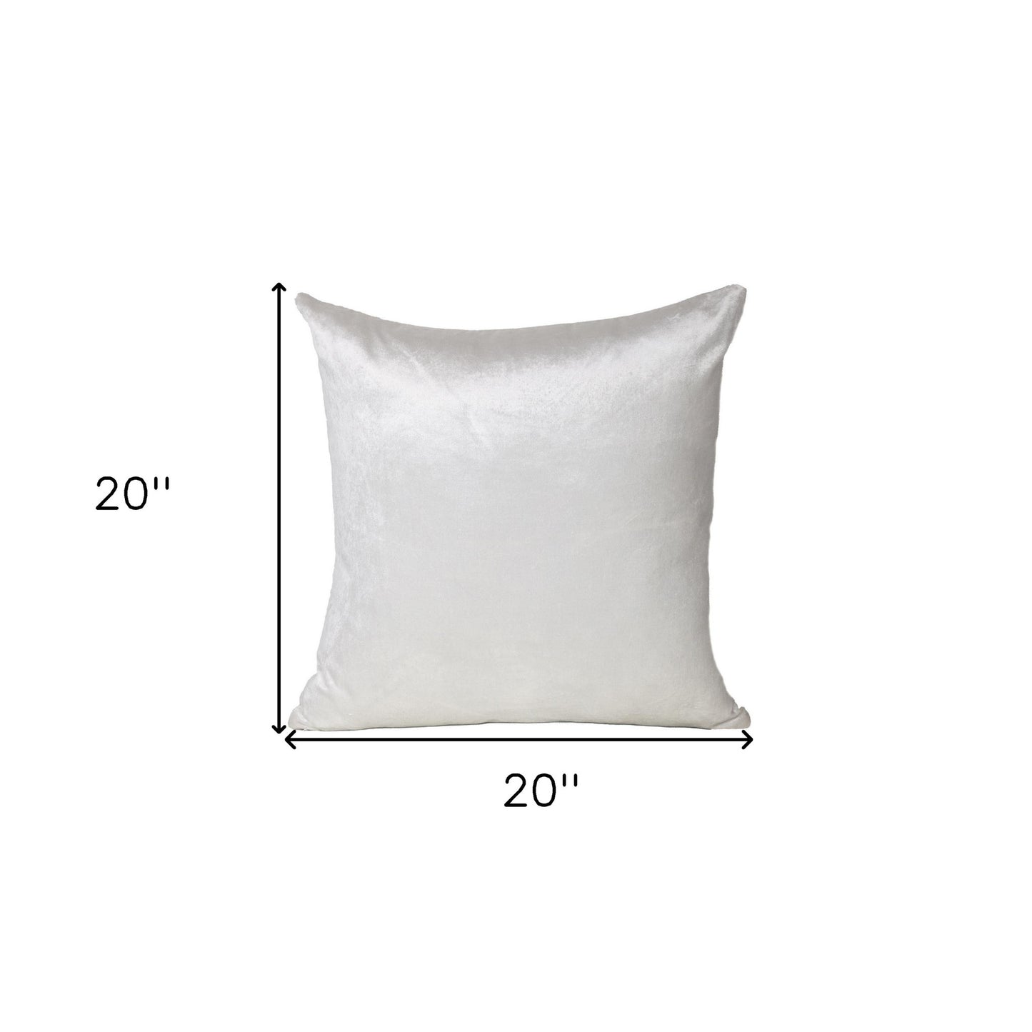 Classic 20" Solid Color White Soft Touch Throw Pillow