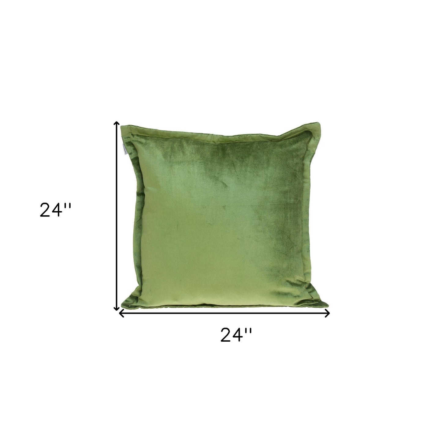 Premier 24" Soft Touch Olive Green Solid Color Accent Pillow