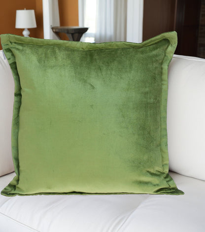 Premier 24" Soft Touch Olive Green Solid Color Accent Pillow