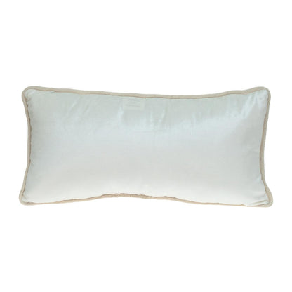 12" X 24" White Throw Pillow