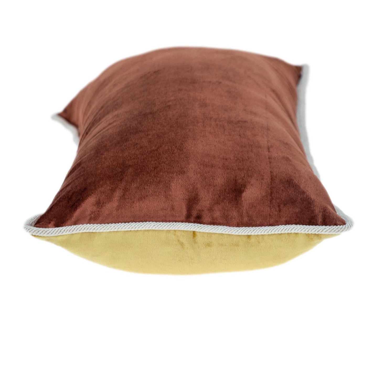 12" X 24" Gold and Brown Throw Pillow