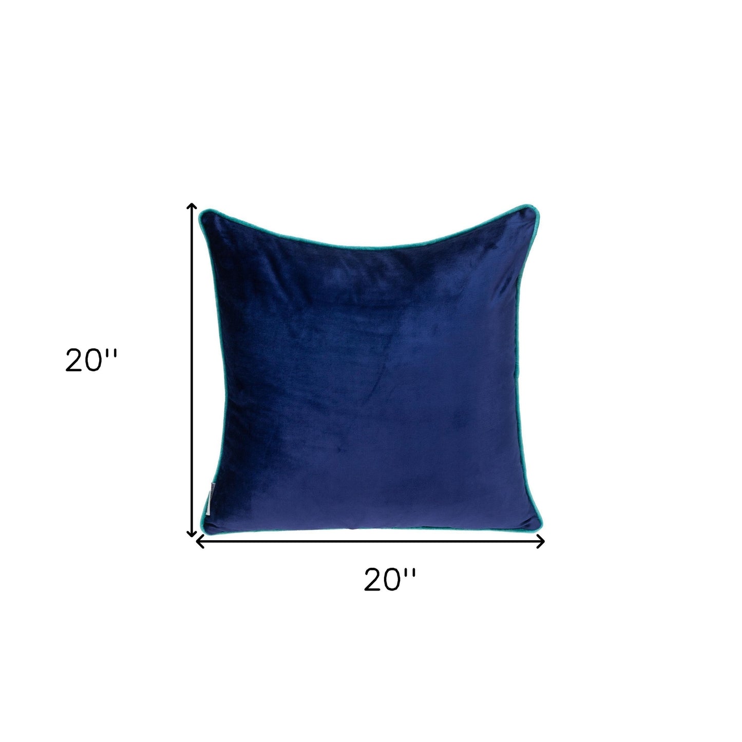 20" Blue and Gray Throw Pillow