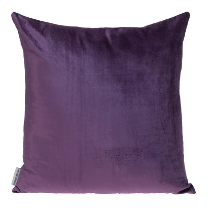 Purple and Dark Gray Dual Solid Color Reversible Throw Pillow