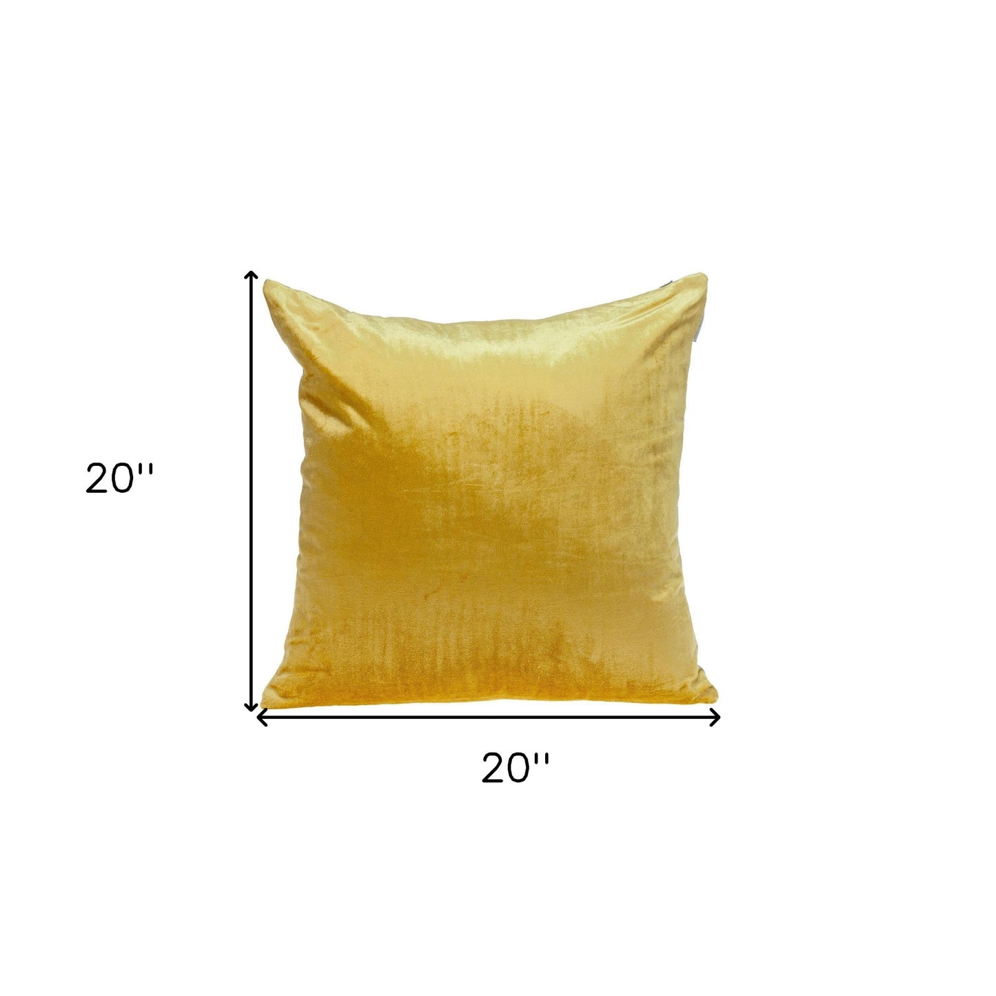 Yellow and Gray Dual Solid Color Reversible Throw Pillow