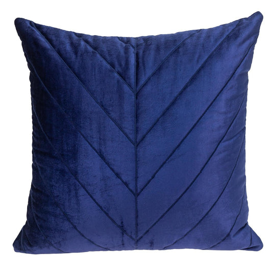 Quilted Velvet Arrows Blue Decorative Throw Pillow