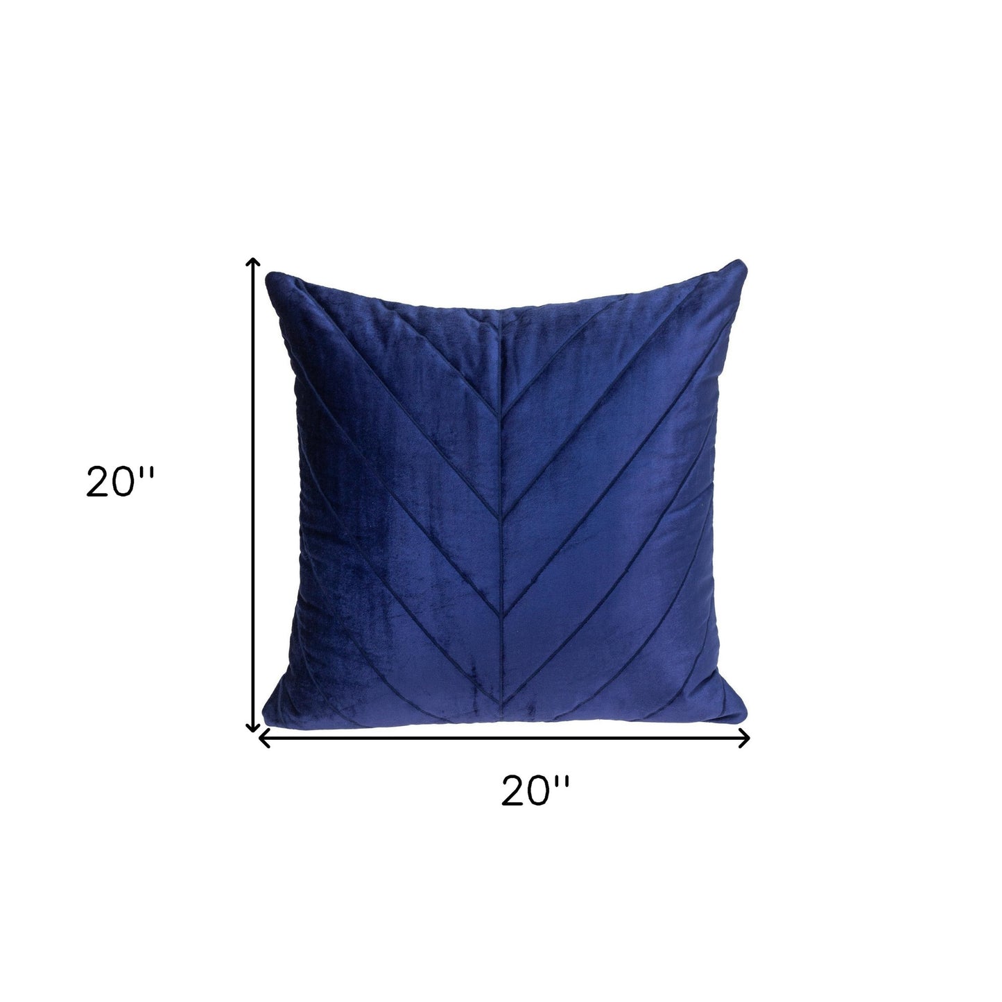 Quilted Velvet Arrows Blue Decorative Throw Pillow