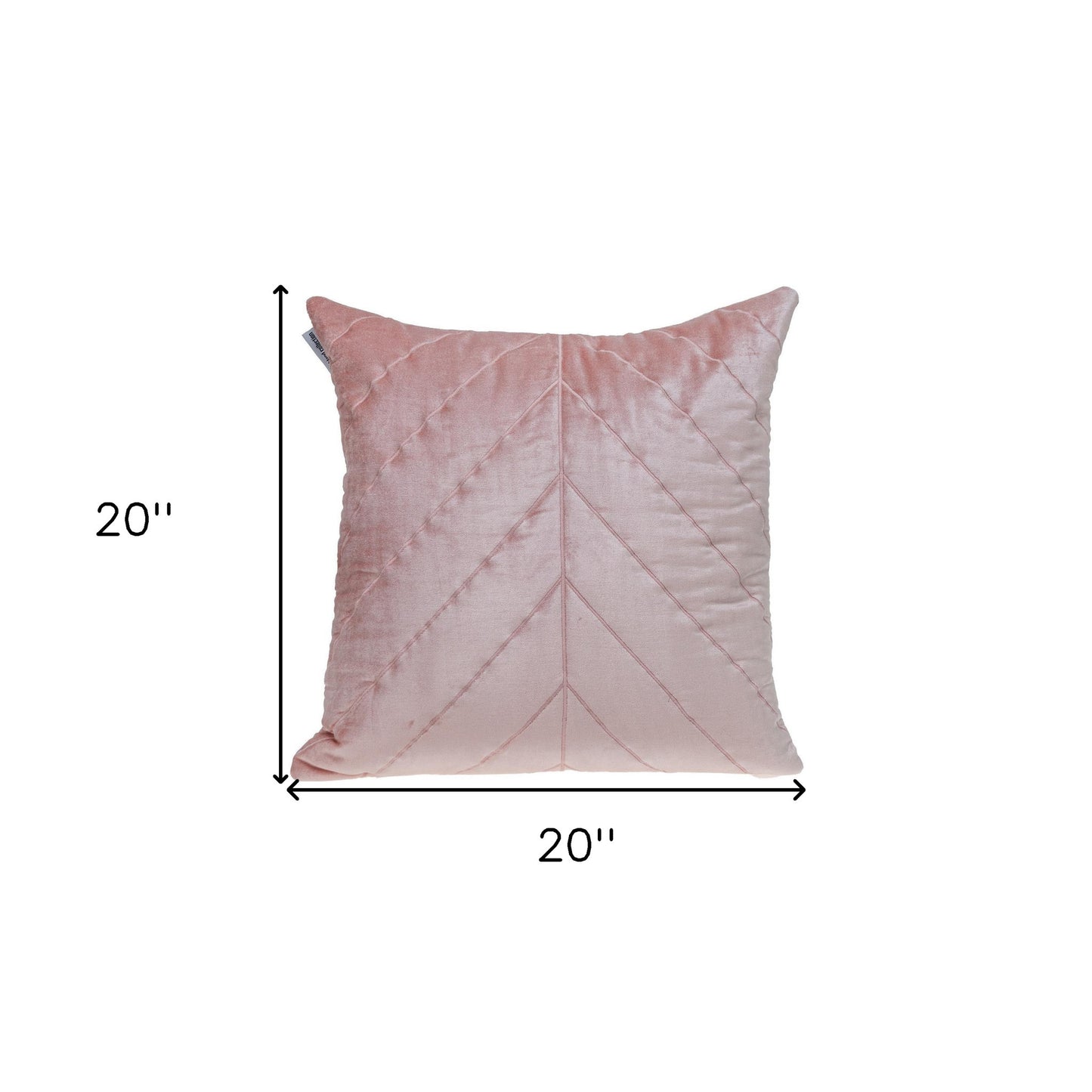 Quilted Velvet Arrows Pink Decorative Throw Pillow