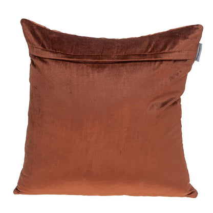 Quilted Velvet Arrows Burnt Orange Decorative Throw Pillow