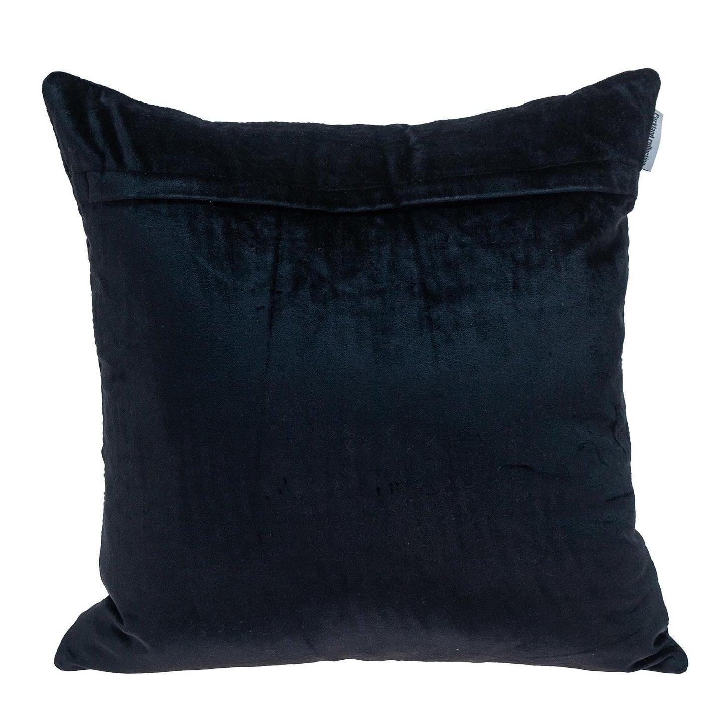 20" Black Cotton Blend Throw Pillow