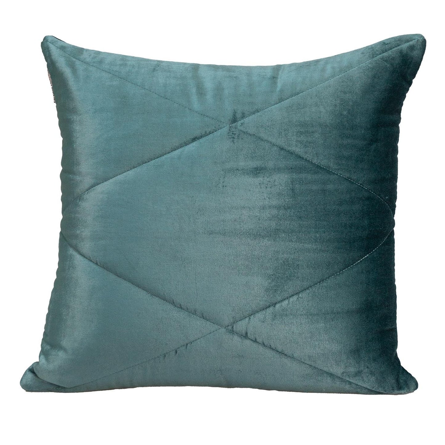 20" Teal Cotton Blend Throw Pillow