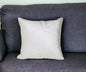 20" White Cotton Blend Throw Pillow