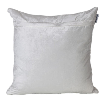 20" White Cotton Blend Throw Pillow