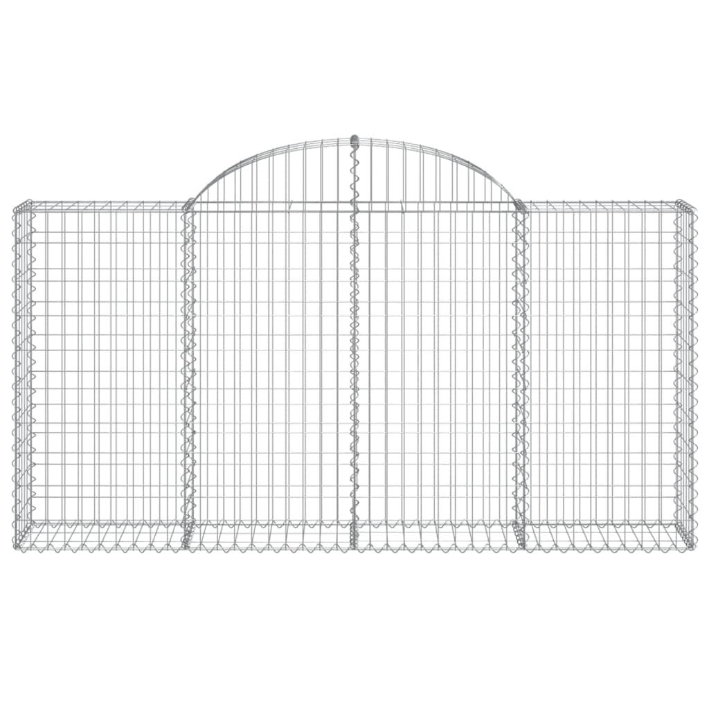 Arched Gabion Baskets 20 pcs 78.7"x11.8"x39.4"/47.2" Galvanized Iron