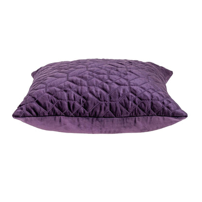 Purple Quilted Velvet Geo Decorative Throw Pillow