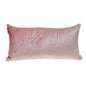 Pink Quilted Diamonds Velvet Solid Color Lumbar Pillow