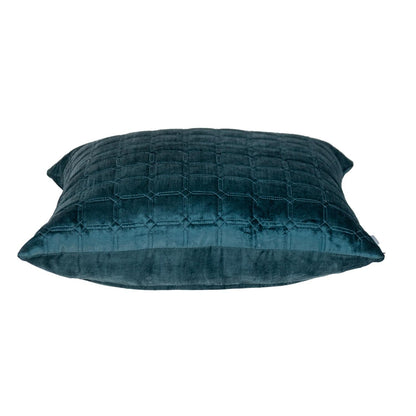 20" Teal Cotton Blend Throw Pillow