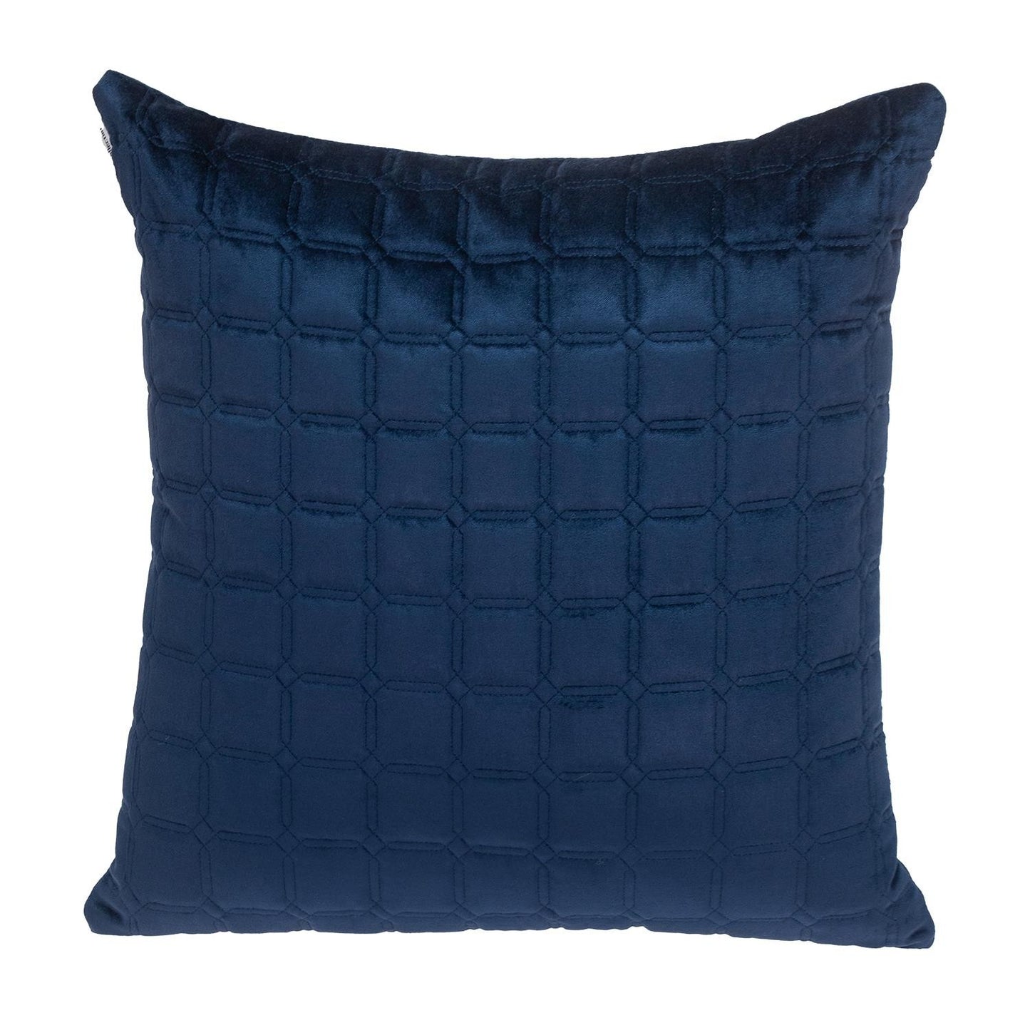 20" Navy Blue Cotton Blend Throw Pillow