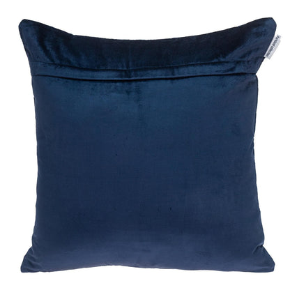 20" Navy Blue Cotton Blend Throw Pillow