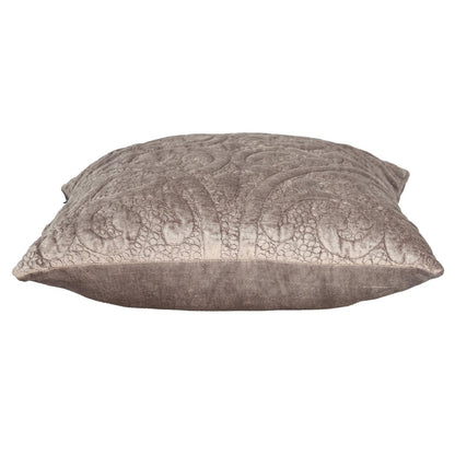 20" Taupe Cotton Blend Throw Pillow