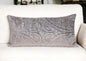 12" X 24" Taupe Cotton Blend Throw Pillow