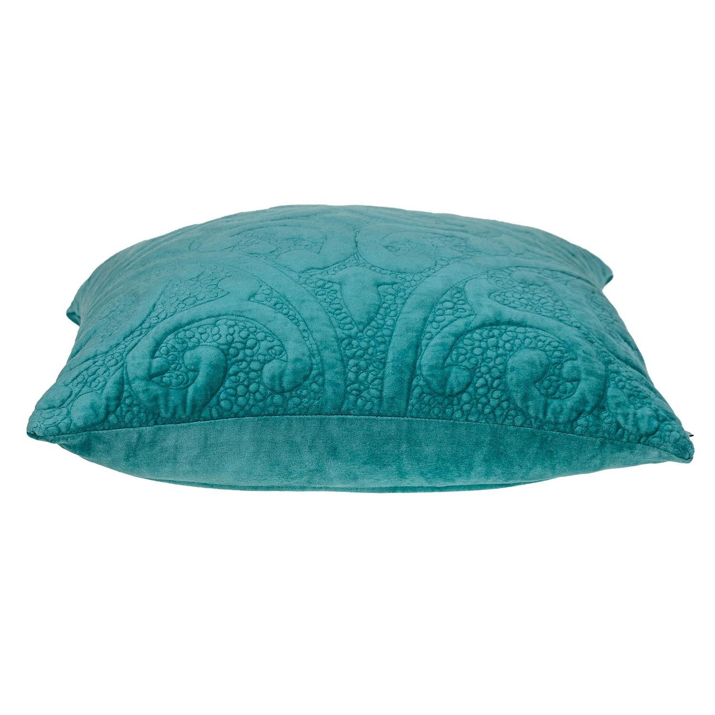 20" Aqua Cotton Blend Throw Pillow