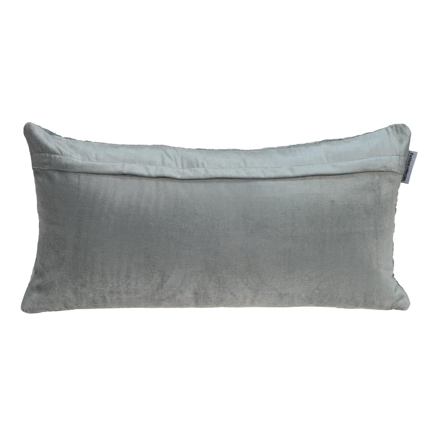 12" X 24" Gray Cotton Blend Throw Pillow