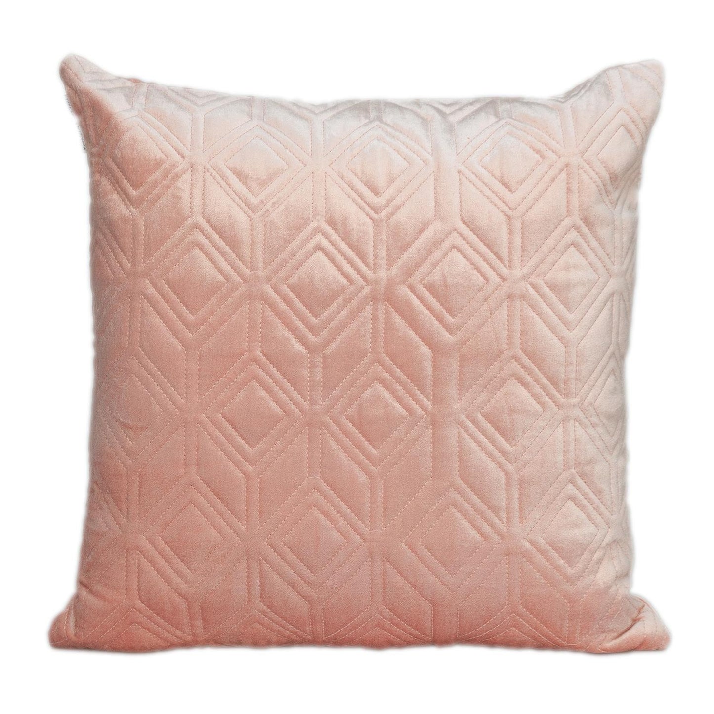 Tufted Diamonds Rose Gold Velvet Accent Pillow